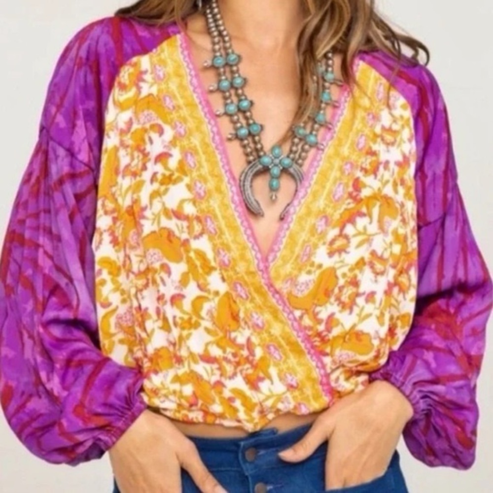 Free People Cruisin Together Top Wildberry Combo size small